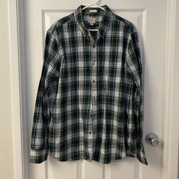 JCrew Men’s plaid button down NWT XL - Picture 1 of 3